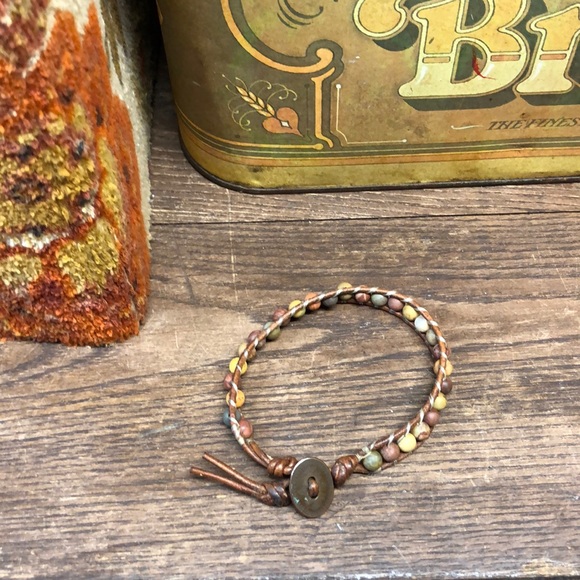 Handmade Bracelet Brown Natural Beads Boho - Picture 1 of 4